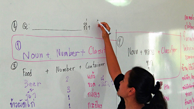 Upper beginner Thai lesson • Koh Samui Language & Vocational School